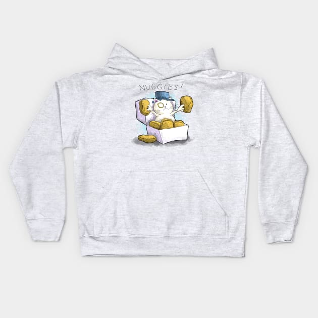 Dapper Cat - Nuggies Kids Hoodie by johnnybuzt